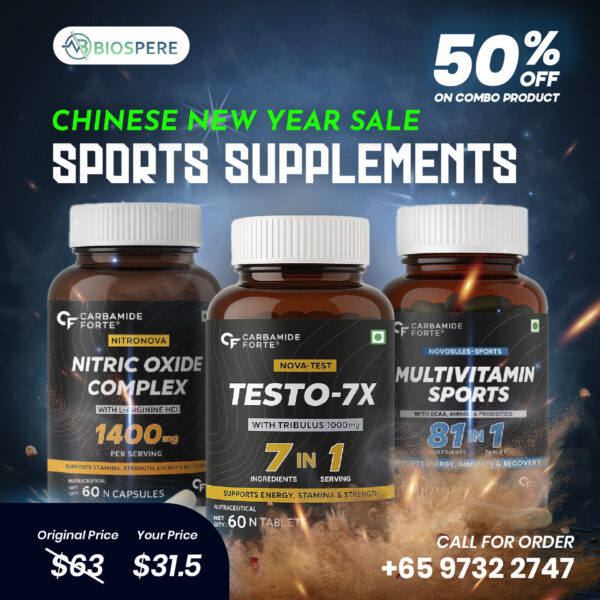 Carbamide Forte Men’s Performance & Vitality Combo | Nitric Oxide Booster + Multivitamin (81 Ingredients) + Testosterone Booster | Energy, Strength, Endurance & Muscle Support | 60 Veg Tablets/Capsules Each